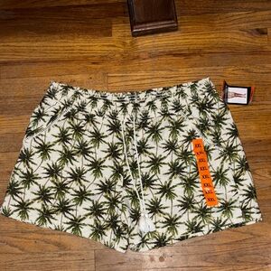 Briggs New York Green Palm Print Shorts XXL